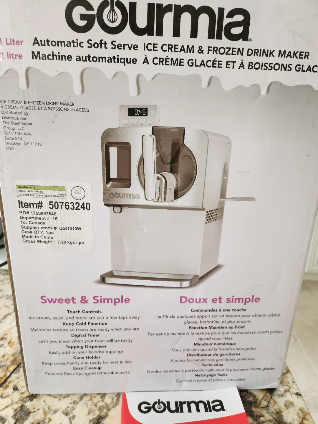 NEW Gourmia Automatic Soft Serve Ice Cream & Frozen Drink Maker - photo 4