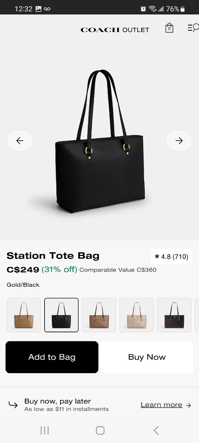 Coach Station Tote Bag - Black( use) - photo 2