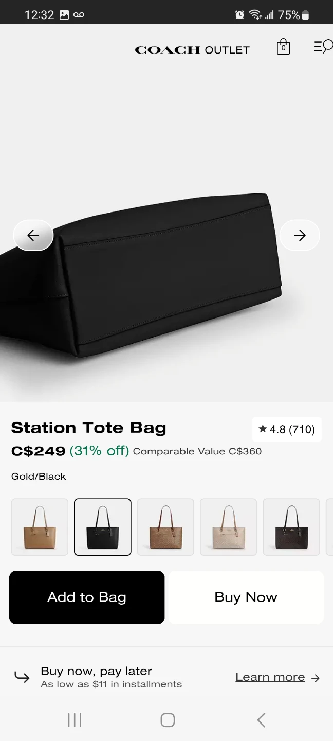Coach Station Tote Bag - Black( use) - photo 3