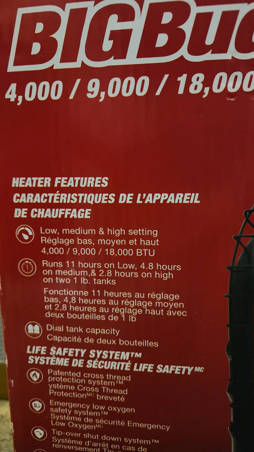 Mr. Heater Big Buddy Propane Heater 4,000/9,000/18,000 BTU - photo 5