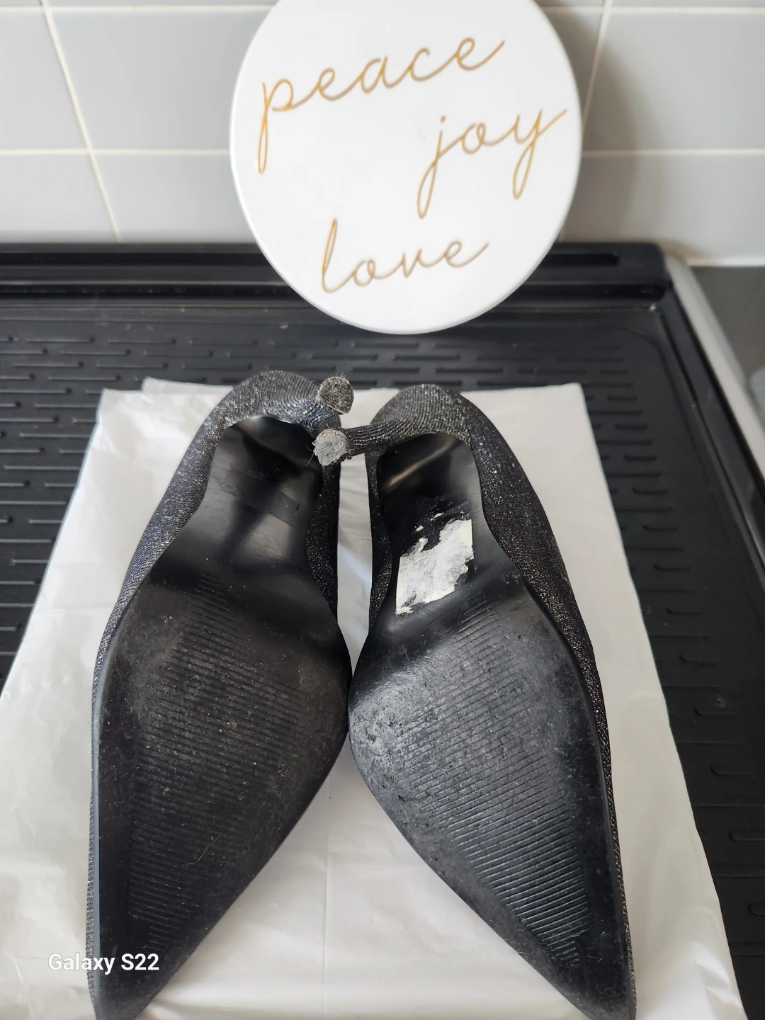 Le Château Black Glitter Heels - photo 2