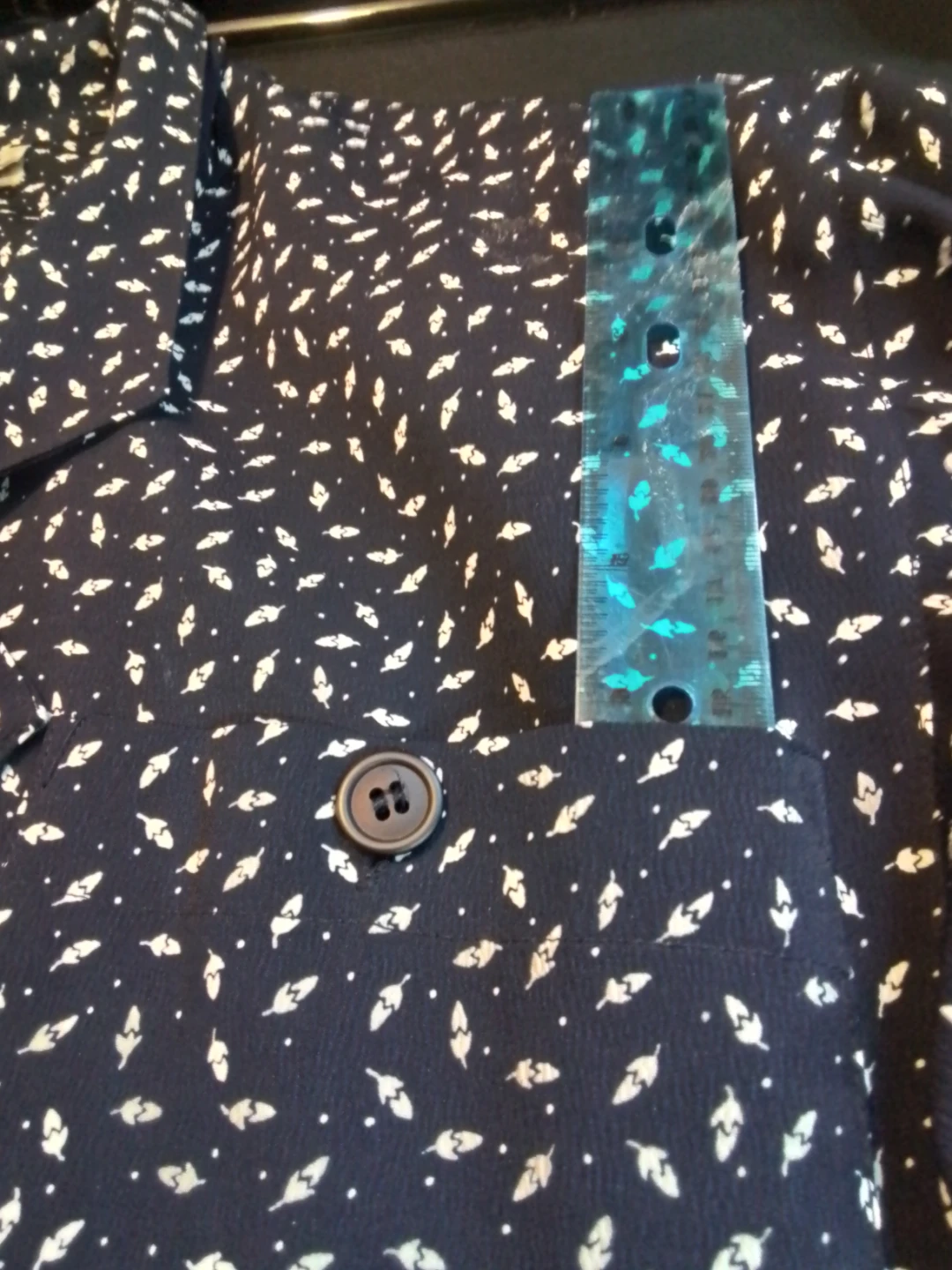 CAMICE Navy Blazer with White Leaf Pattern - Size 11/12 - photo 4