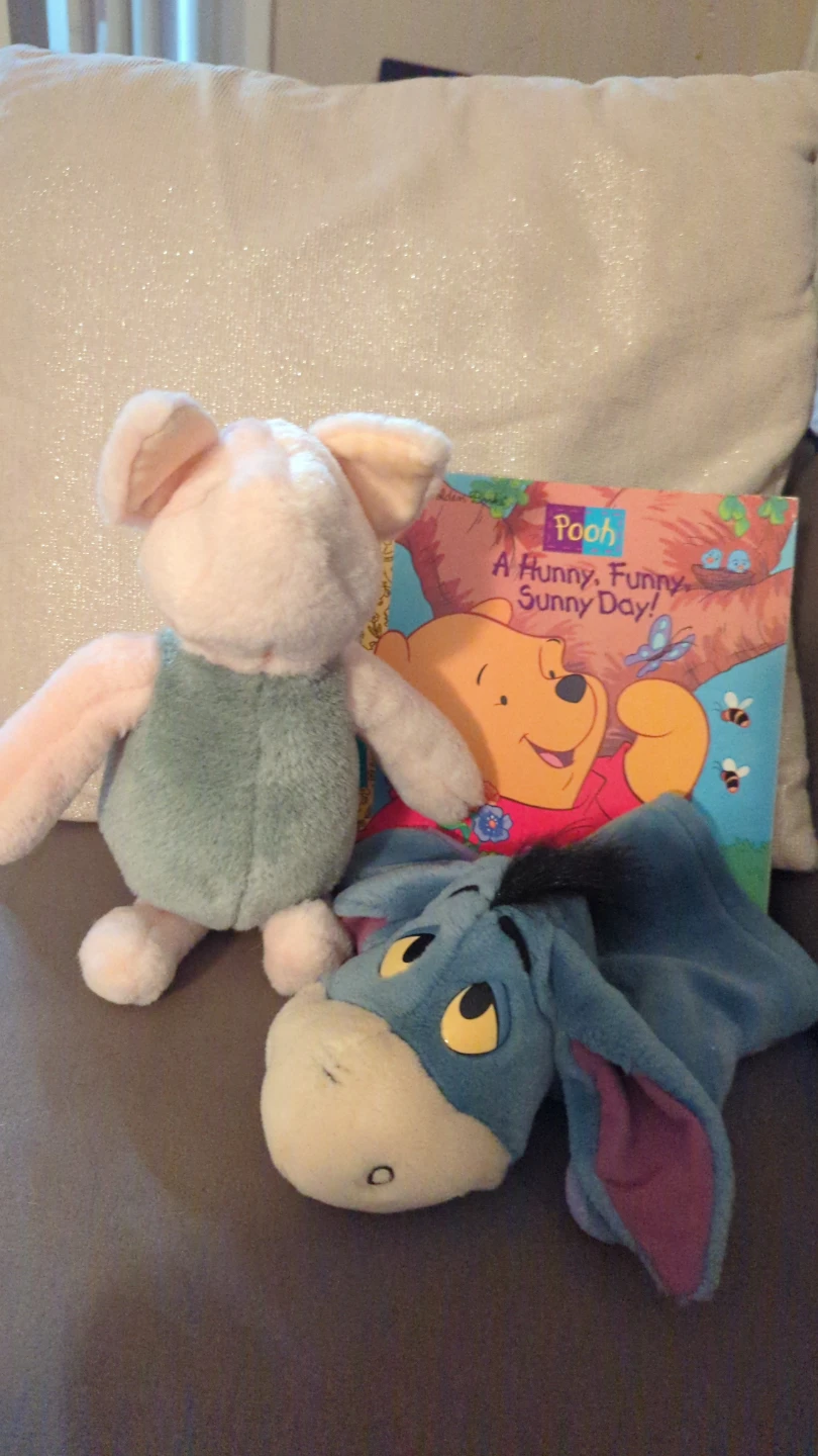 Winnie the Pooh A Hunny, Funny, Sunny Day Book with Plush Toys