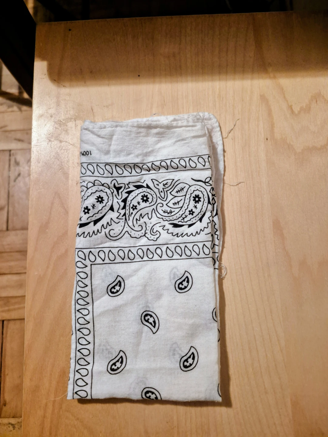 White Paisley Bandana