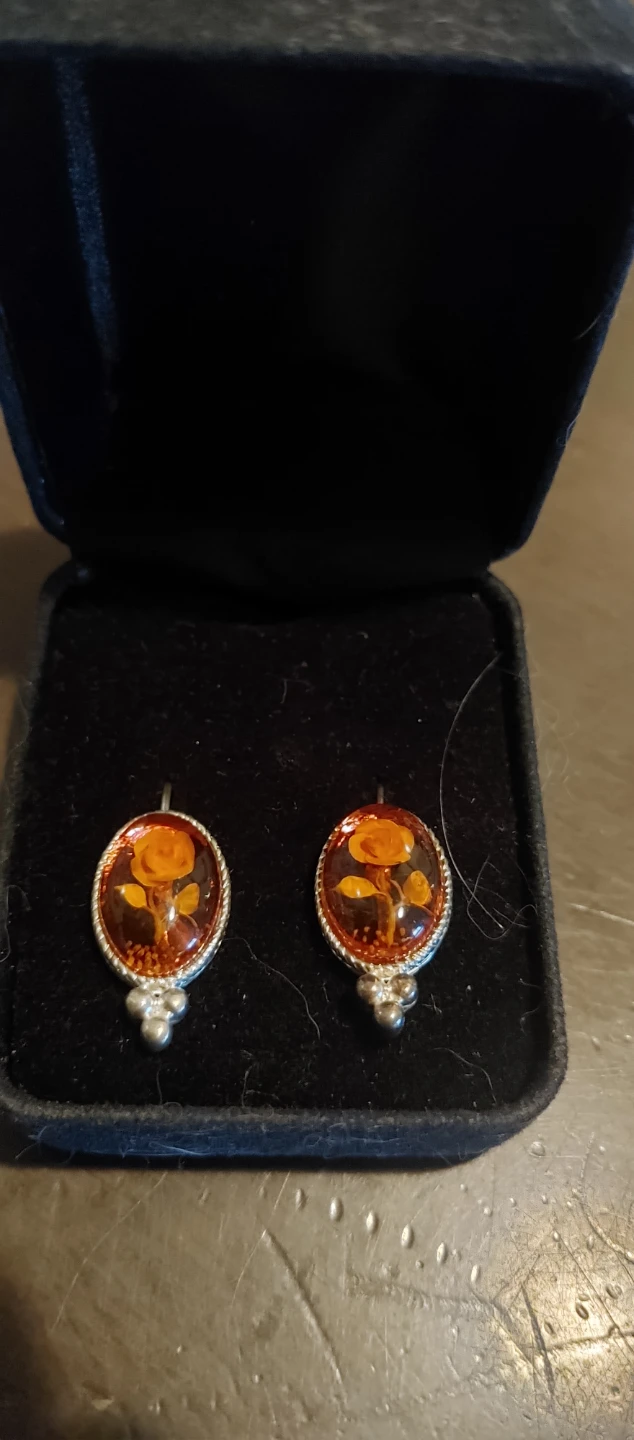 Amber Rose Earrings in Presentation Box