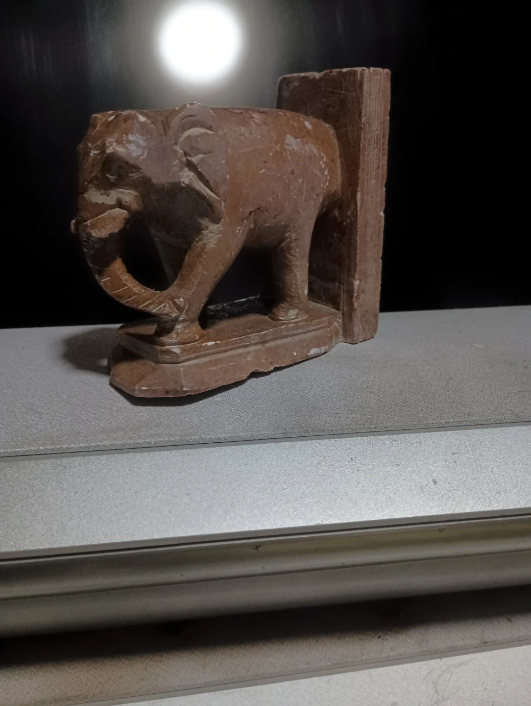 Stone Elephant Bookend
