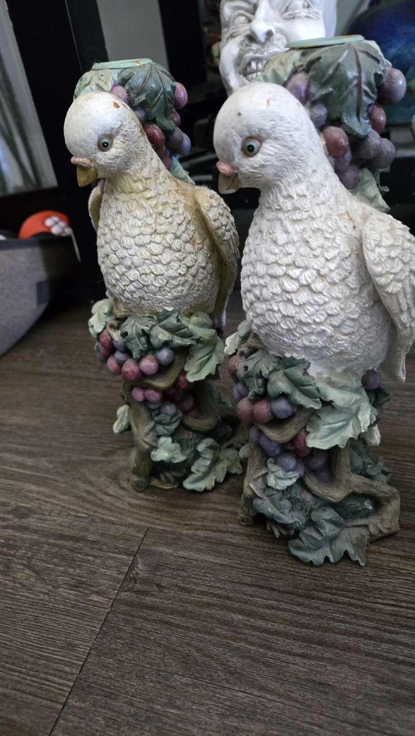 Pair of Decorative Bird Candle Holders - photo 3
