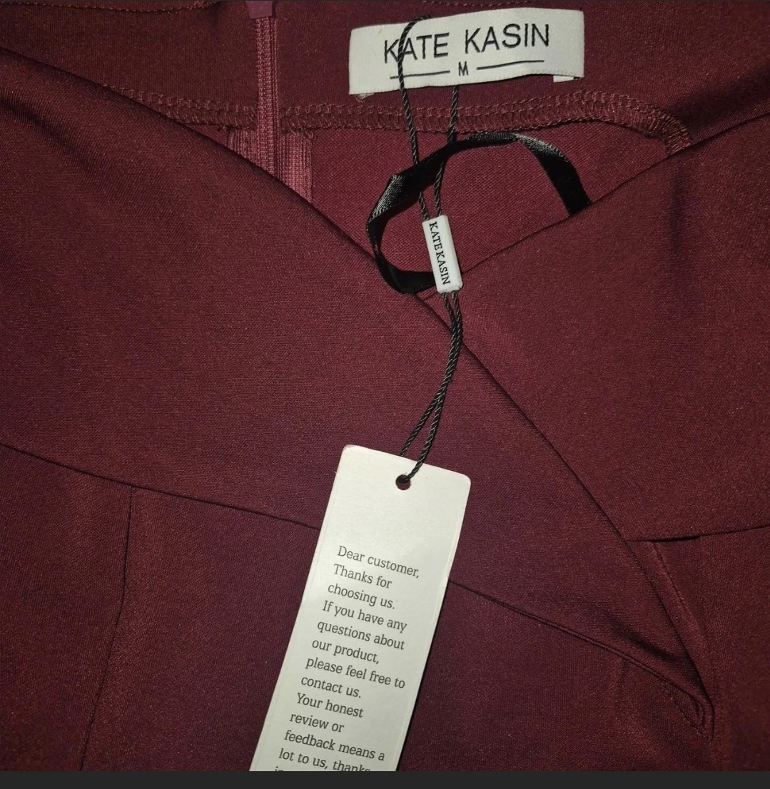 Kate Kasin Off-the-Shoulder Dress - Burgundy - photo 4