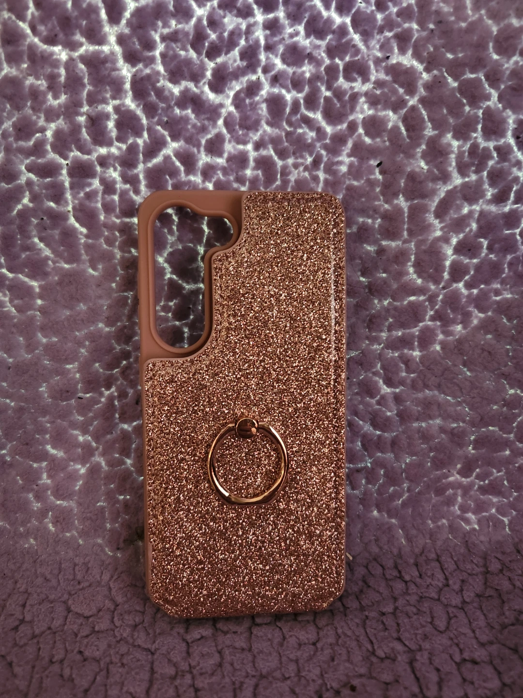 Glitter Phone Case with Card Holder and Ring for Samsung S23 6.1