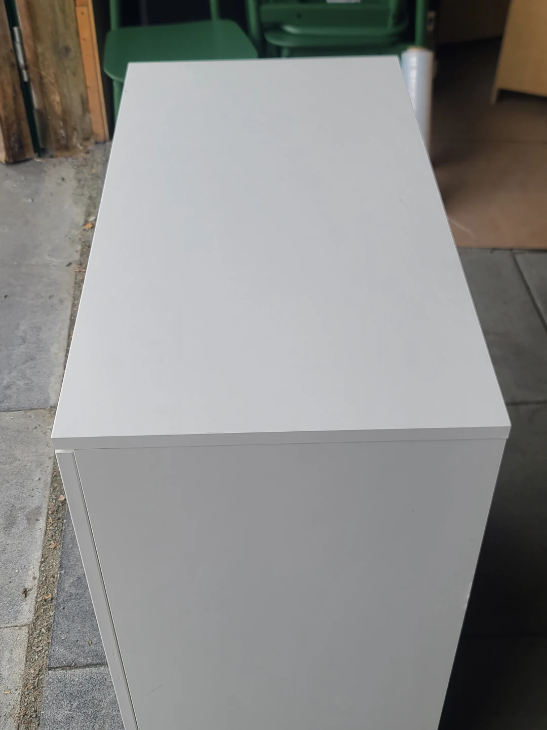 White Two-Door Storage Cabinet - photo 4