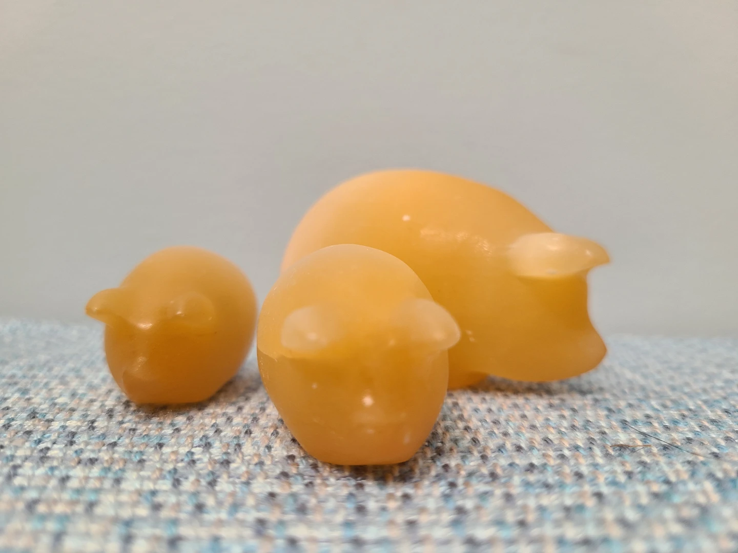 Vintage Russian Natural Ural Stone Pig Figurines