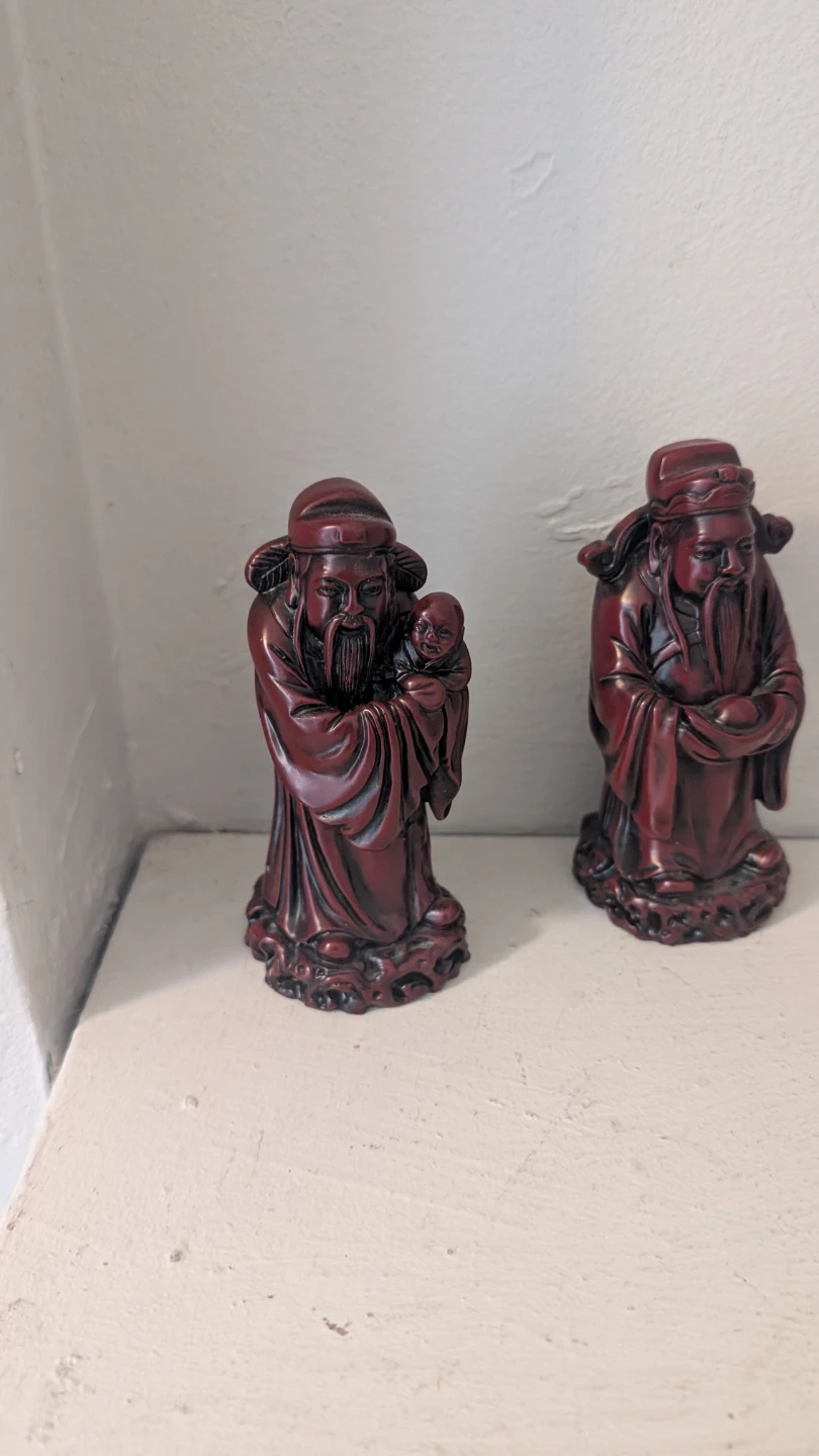 Vintage Chinese Red Resin  Figure/collectable Ornament