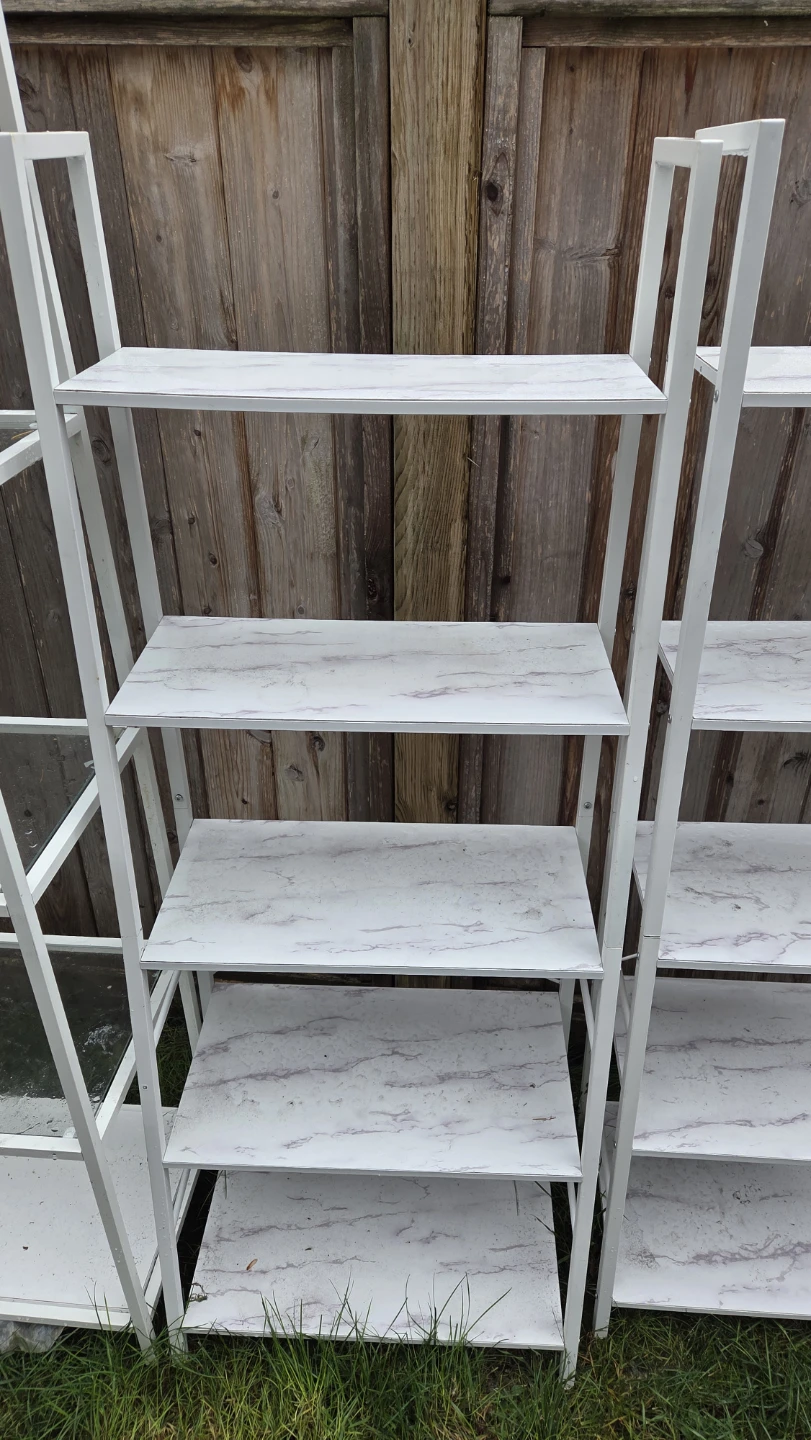 Gemzy Faux Marble Ladder Shelf x 2 - photo 3