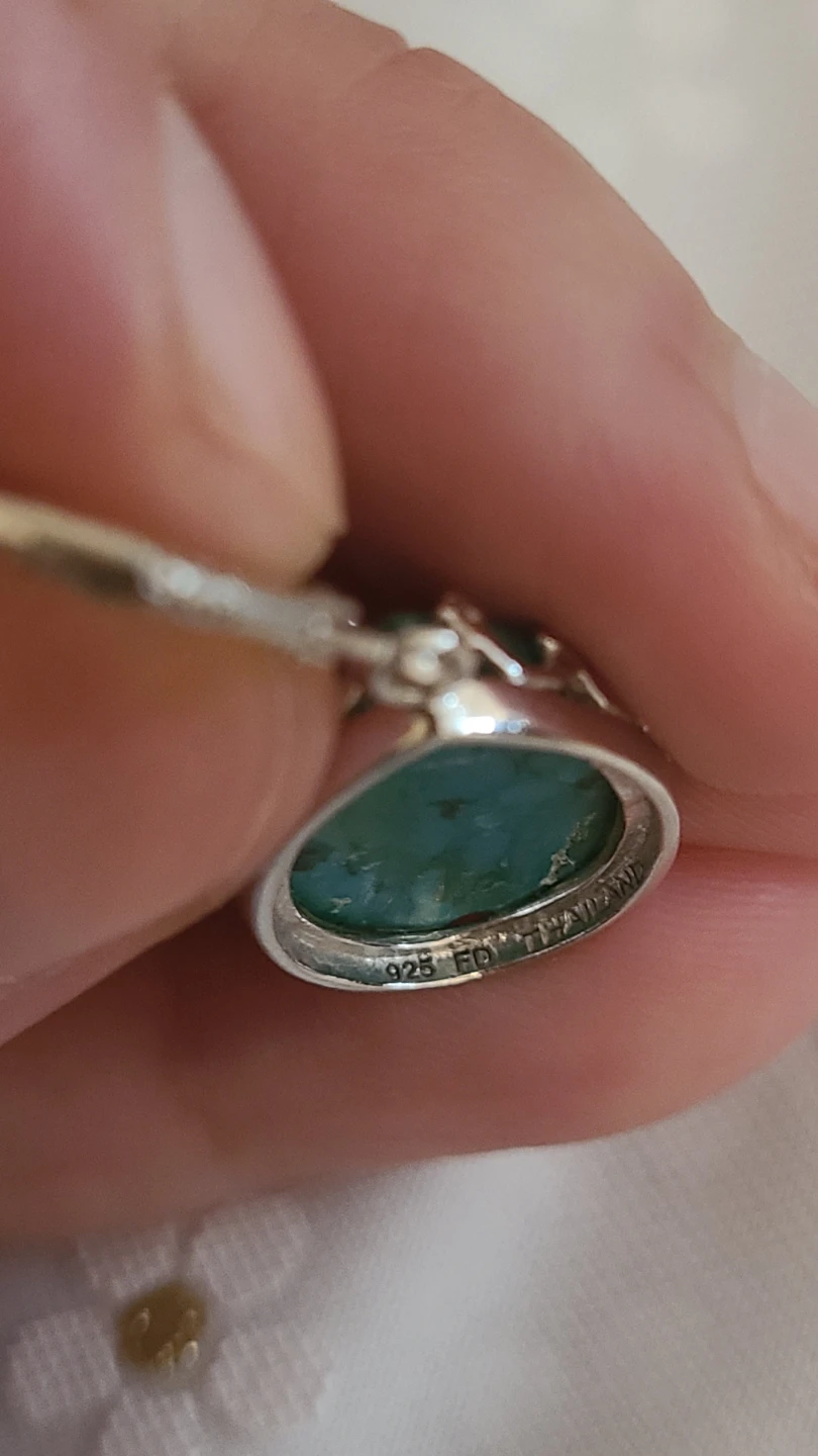 Sterling Silver Turquoise Teardrop Earrings - photo 4
