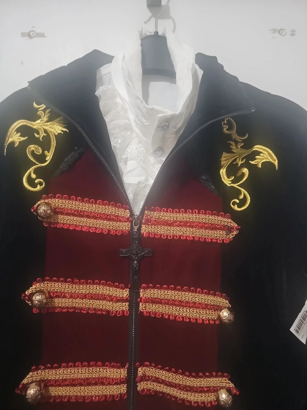 Screaming Mimi's Tail Coat Small Red and Gold - photo 2