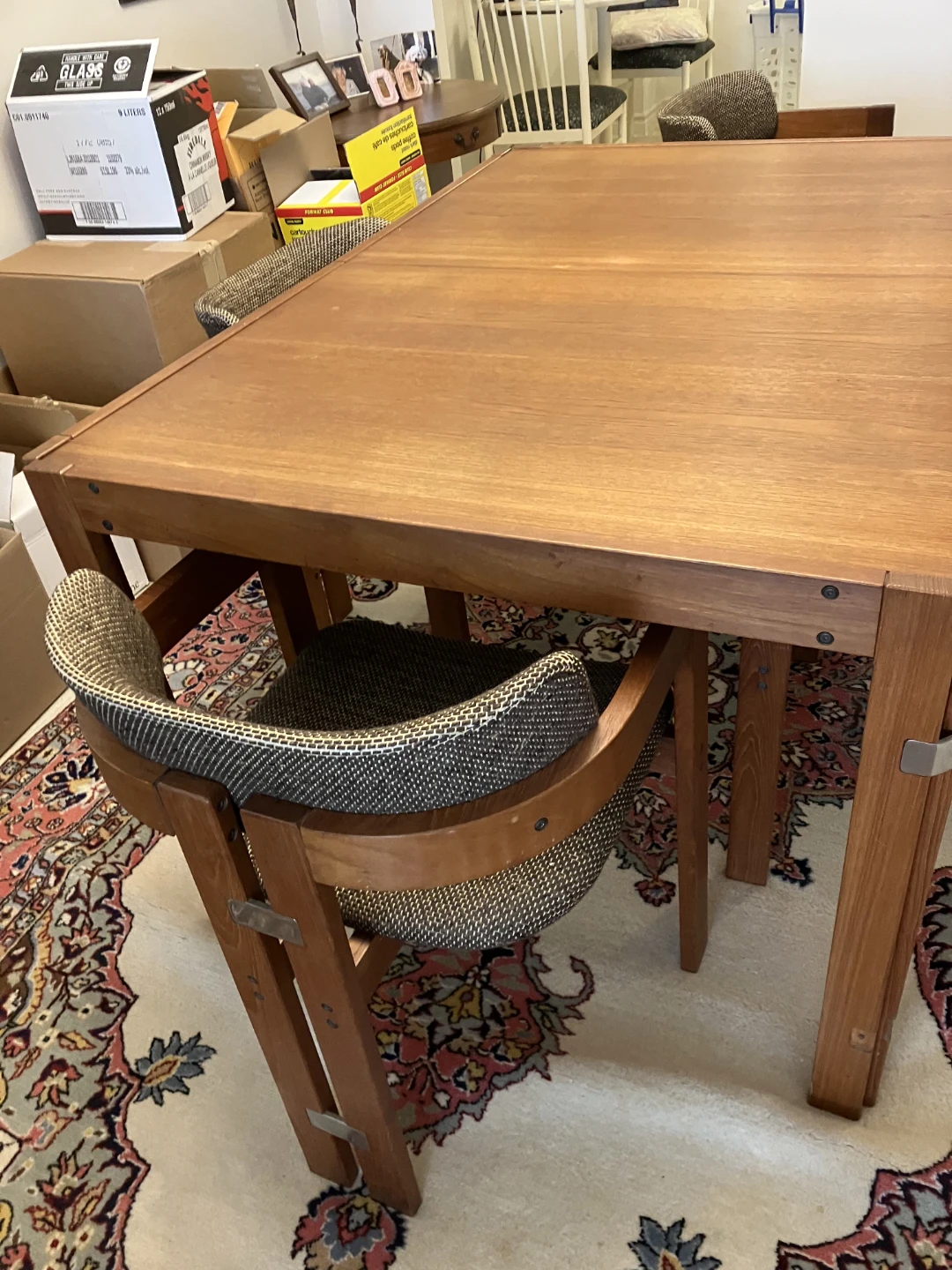 Solid Teak Dining Table and Chairs