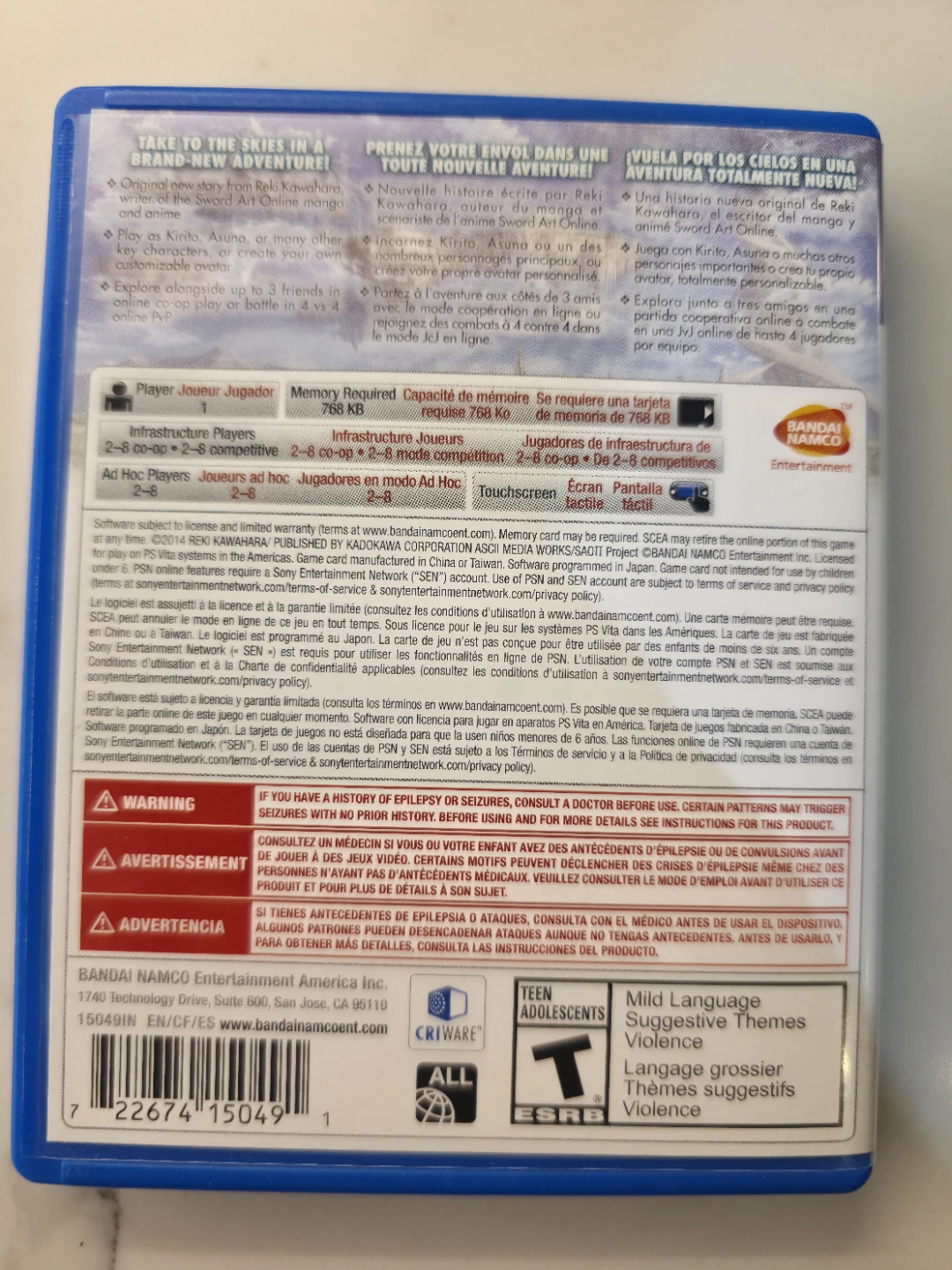 PS Vita Sword Art Online: Lost Song Game - photo 2