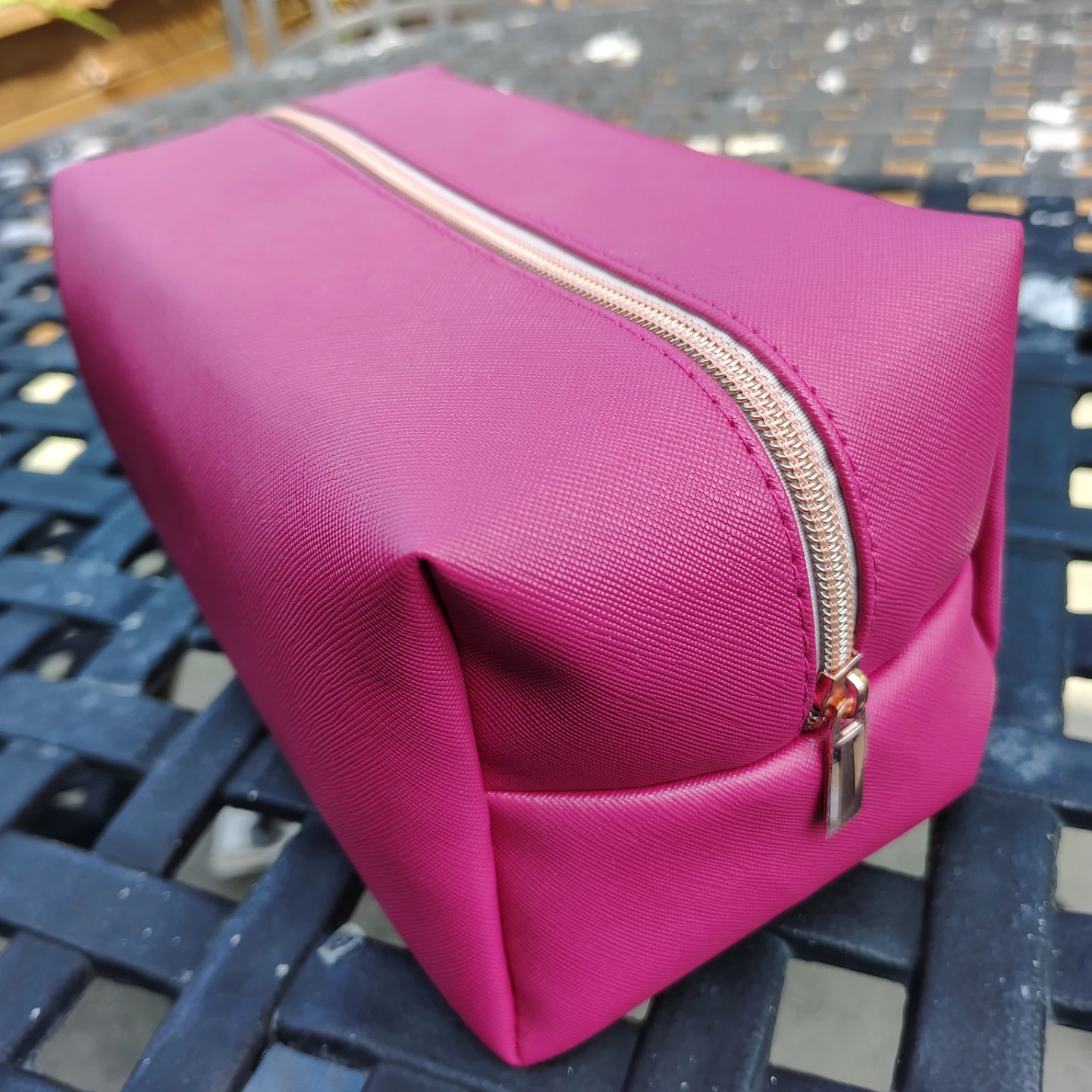 Toiletries Bag with Rose Gold Zipper