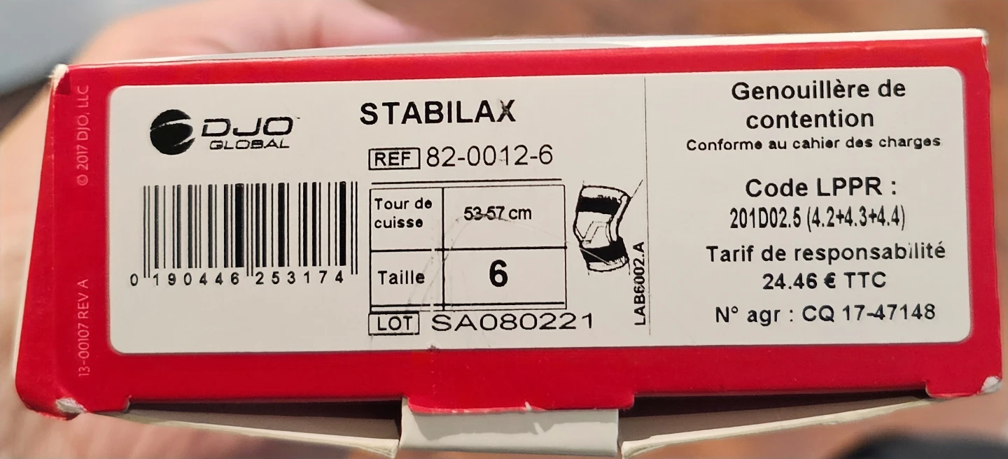 DonJoy Stabilax Knee Sleeve - Size 6