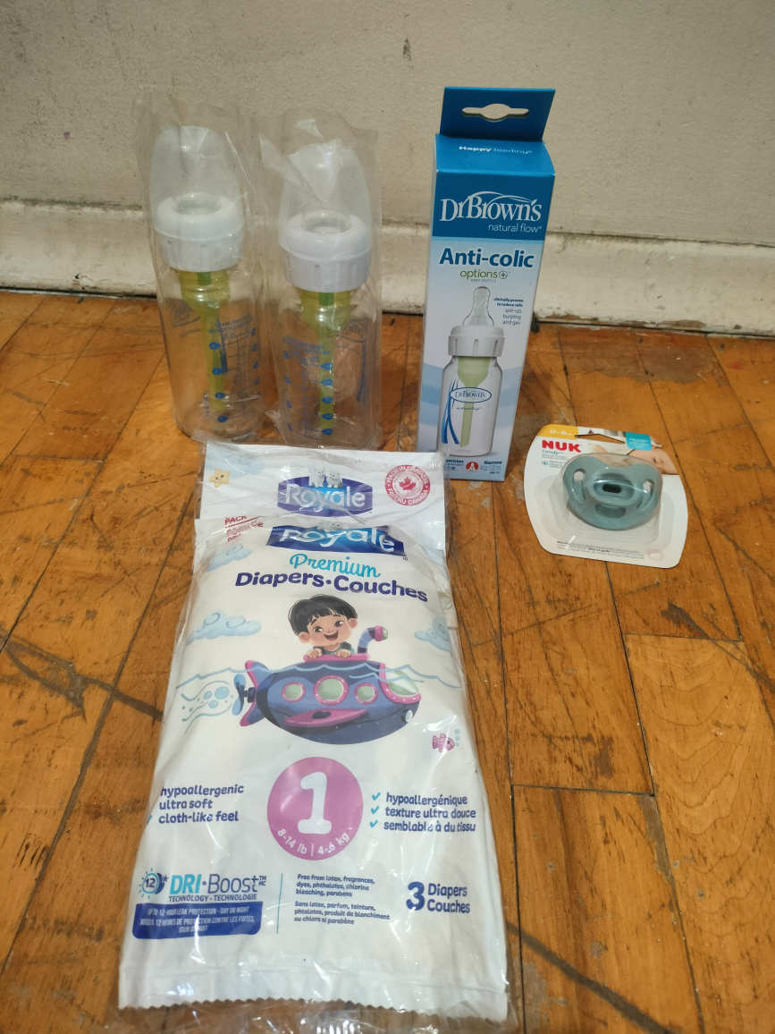 Brand New Baby Items – Dr. Brown’s Bottles + NUK Pacifier