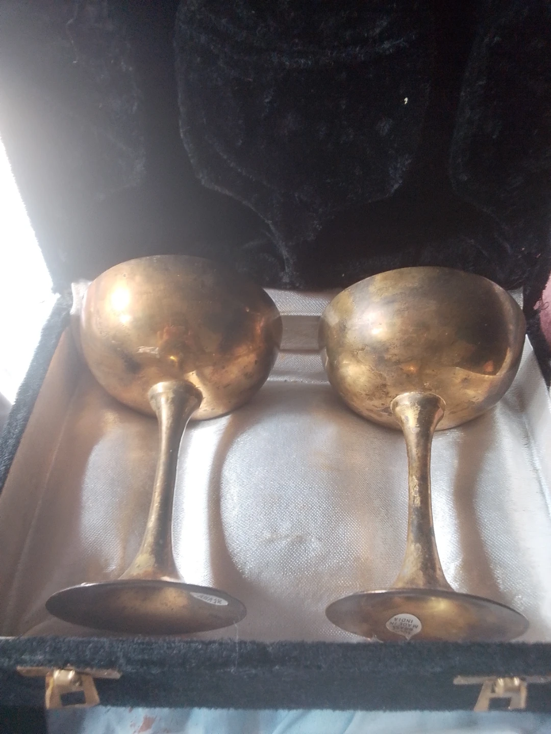 Solid Brass Goblet Set