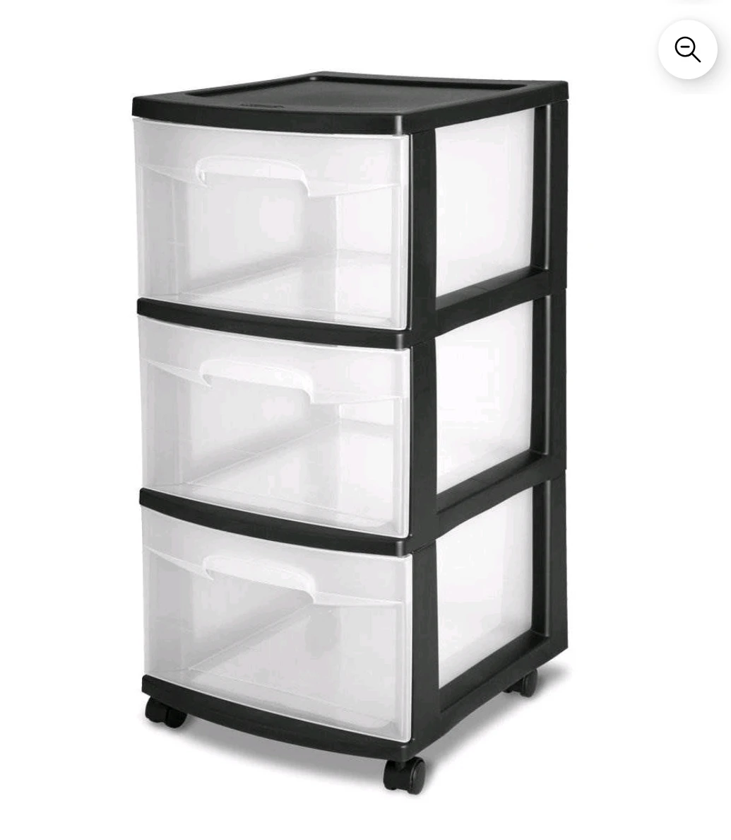 I have 2 Wide And 1 Regular Drawer Plastic Storage Cart - photo 2
