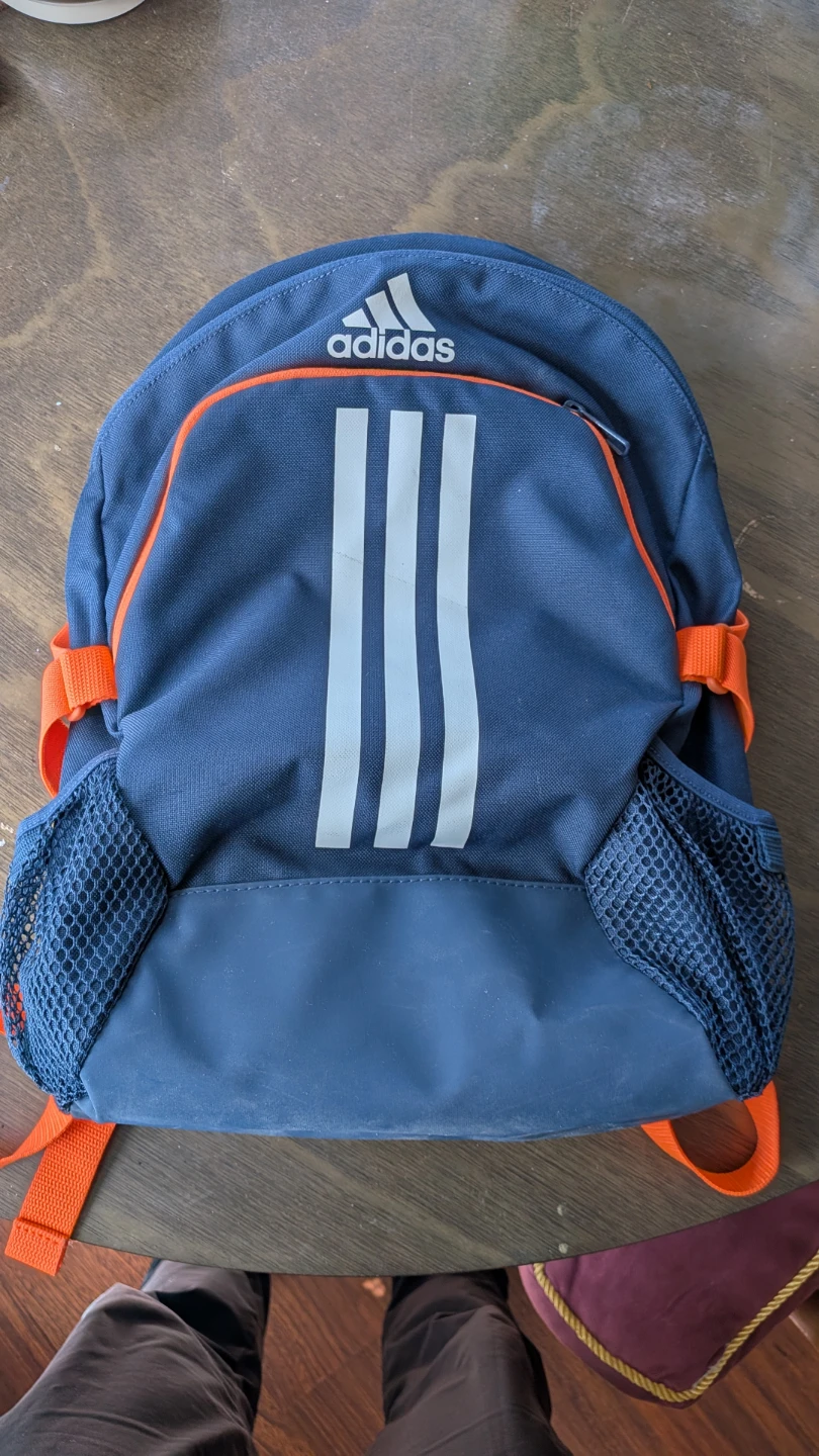 NEW - Adidas Backpack Blue/Orange