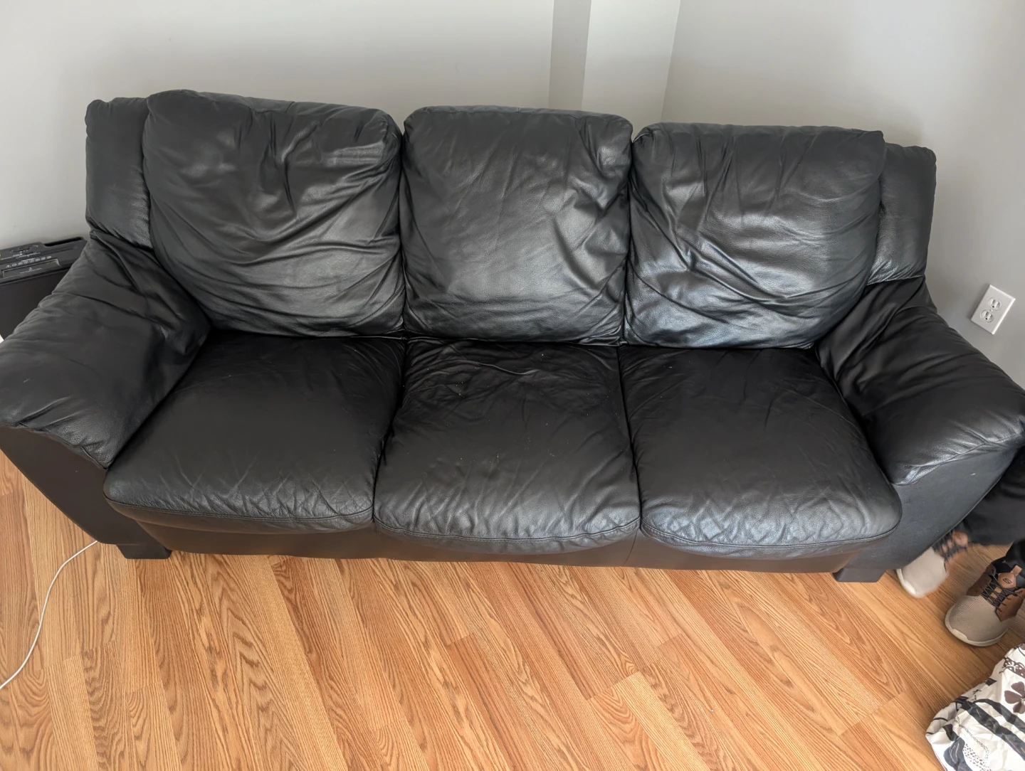 Black Leather Sofa