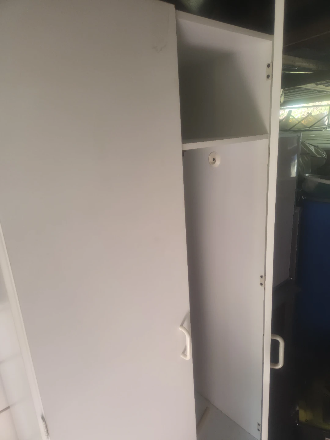 White Two Door Storage Cabinet - photo 2