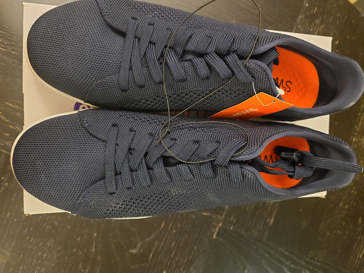 SWIMS Breeze Tennis Knit Shoes - Navy - Size 10