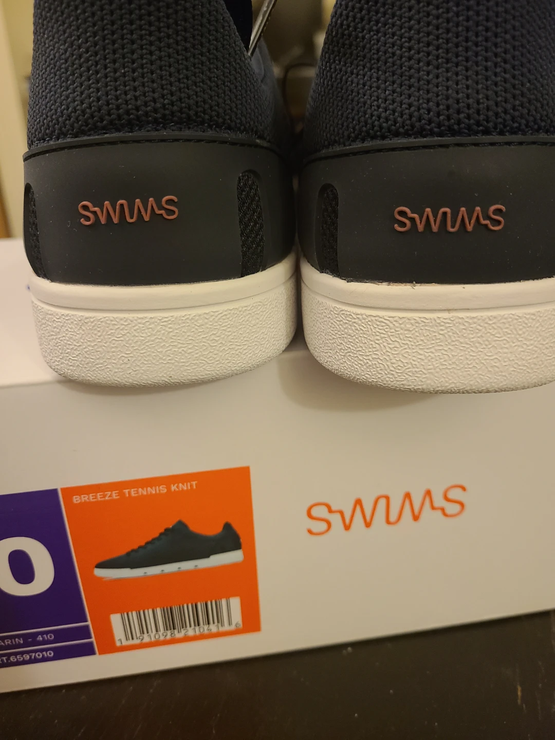 SWIMS Breeze Tennis Knit Shoes - Navy - Size 10 - photo 5