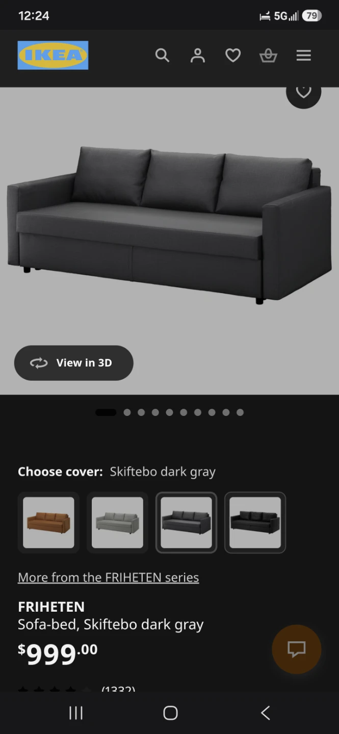 IKEA FRIHETEN Sofa-bed - photo 2