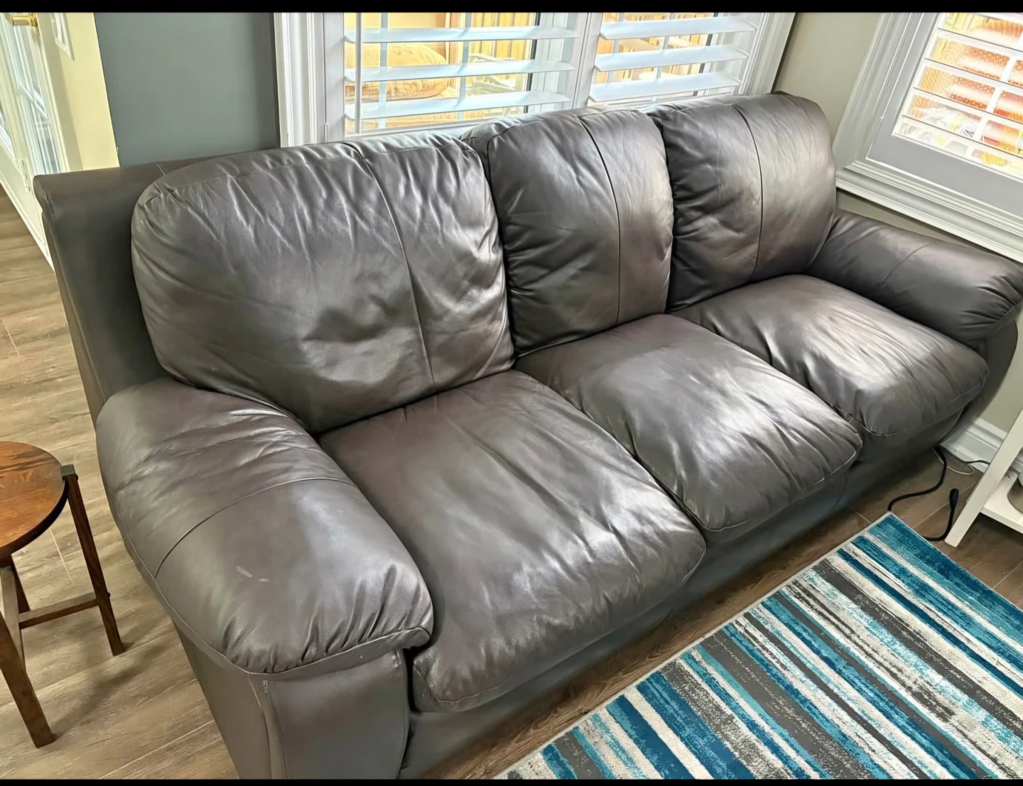 Brown Leather Sofa