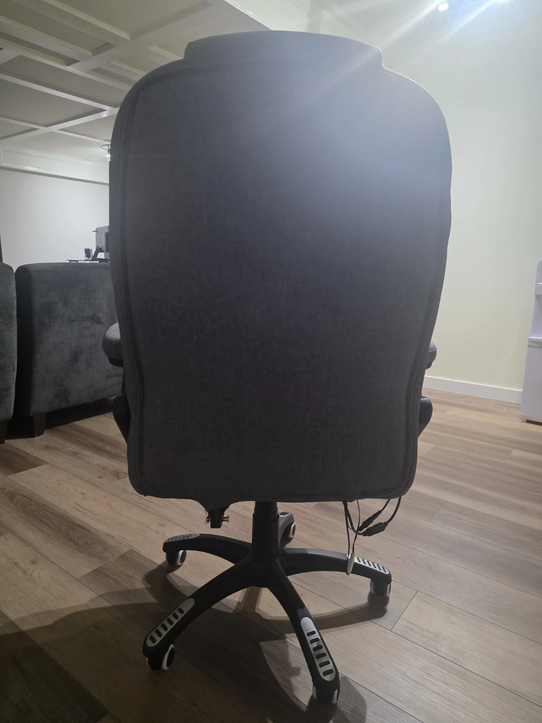 Grey Fabric Office Chair with Remote - photo 4