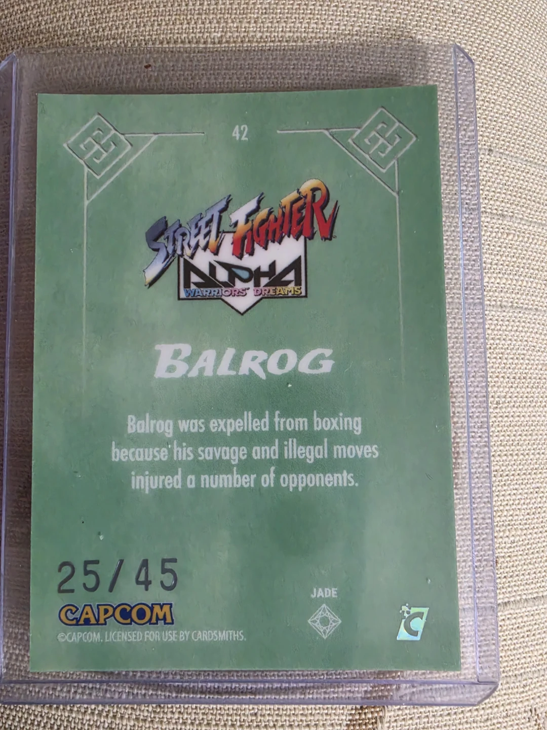 Street Fighter Alpha Balrog Trading Card - photo 2