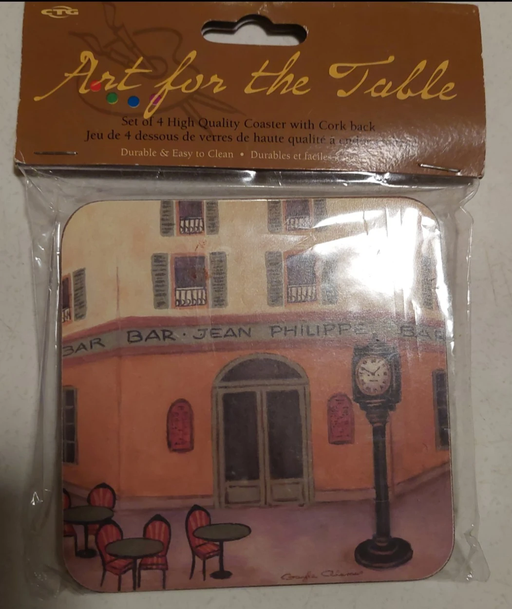 Set of 4 "Art for the Table" Coasters