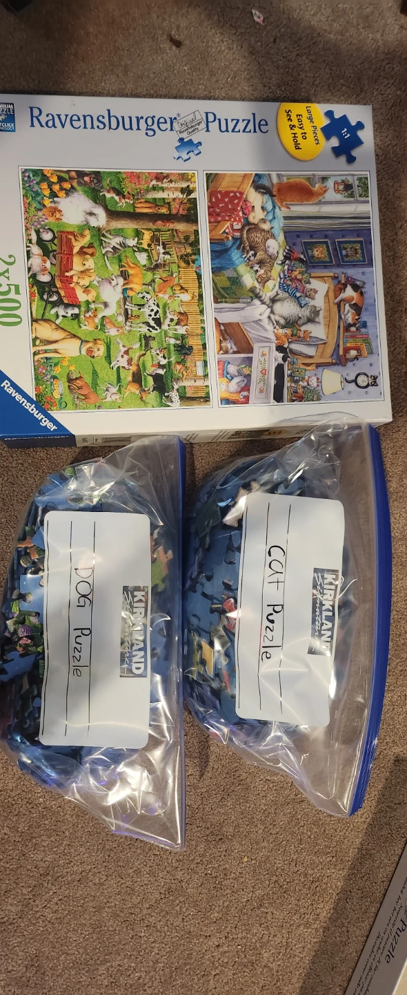 Ravensburger Puzzle 2x500 Large Pieces - Cats & Dogs - photo 3