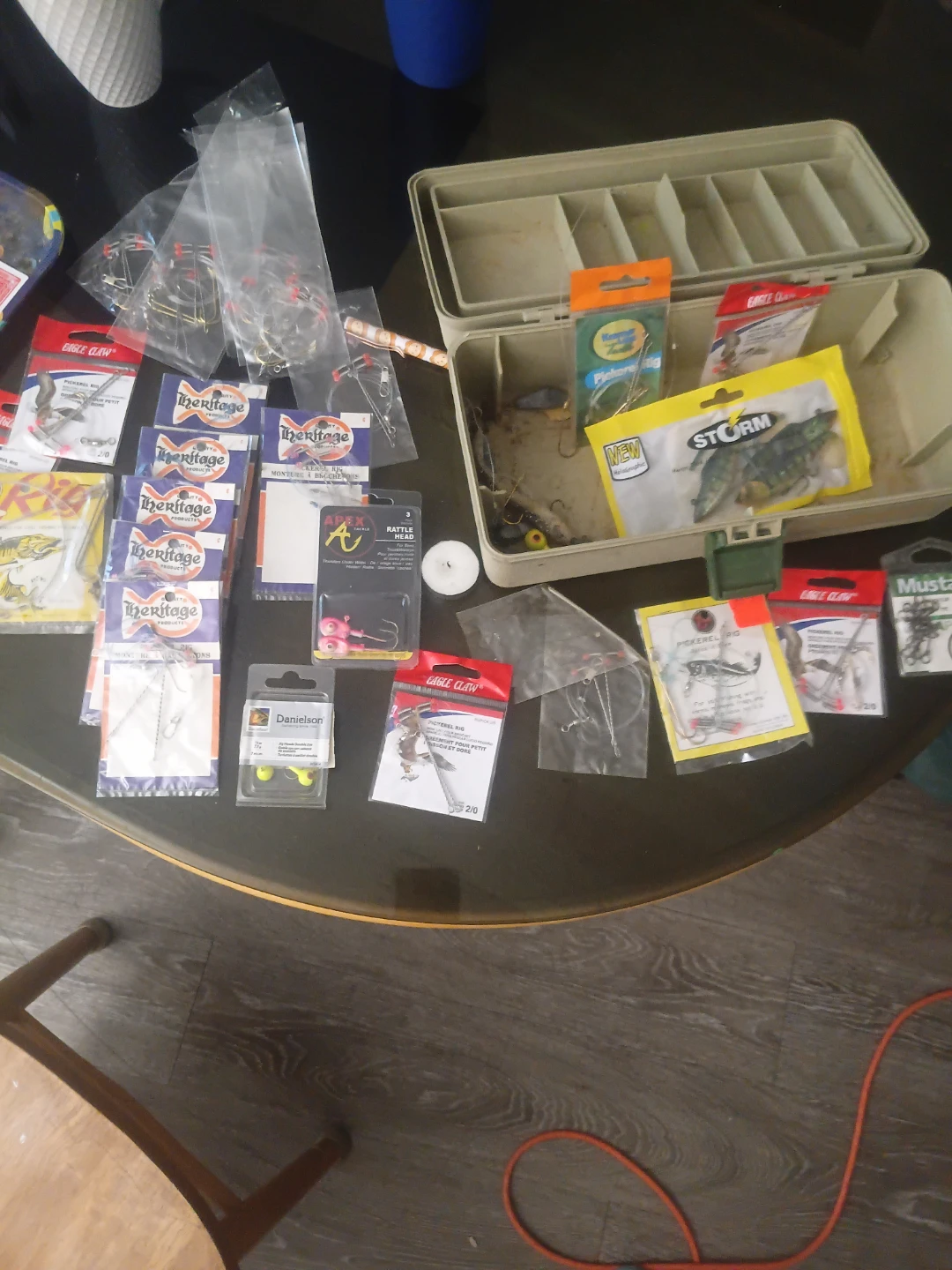 Fishing Tackle Lot with Tackle Box
