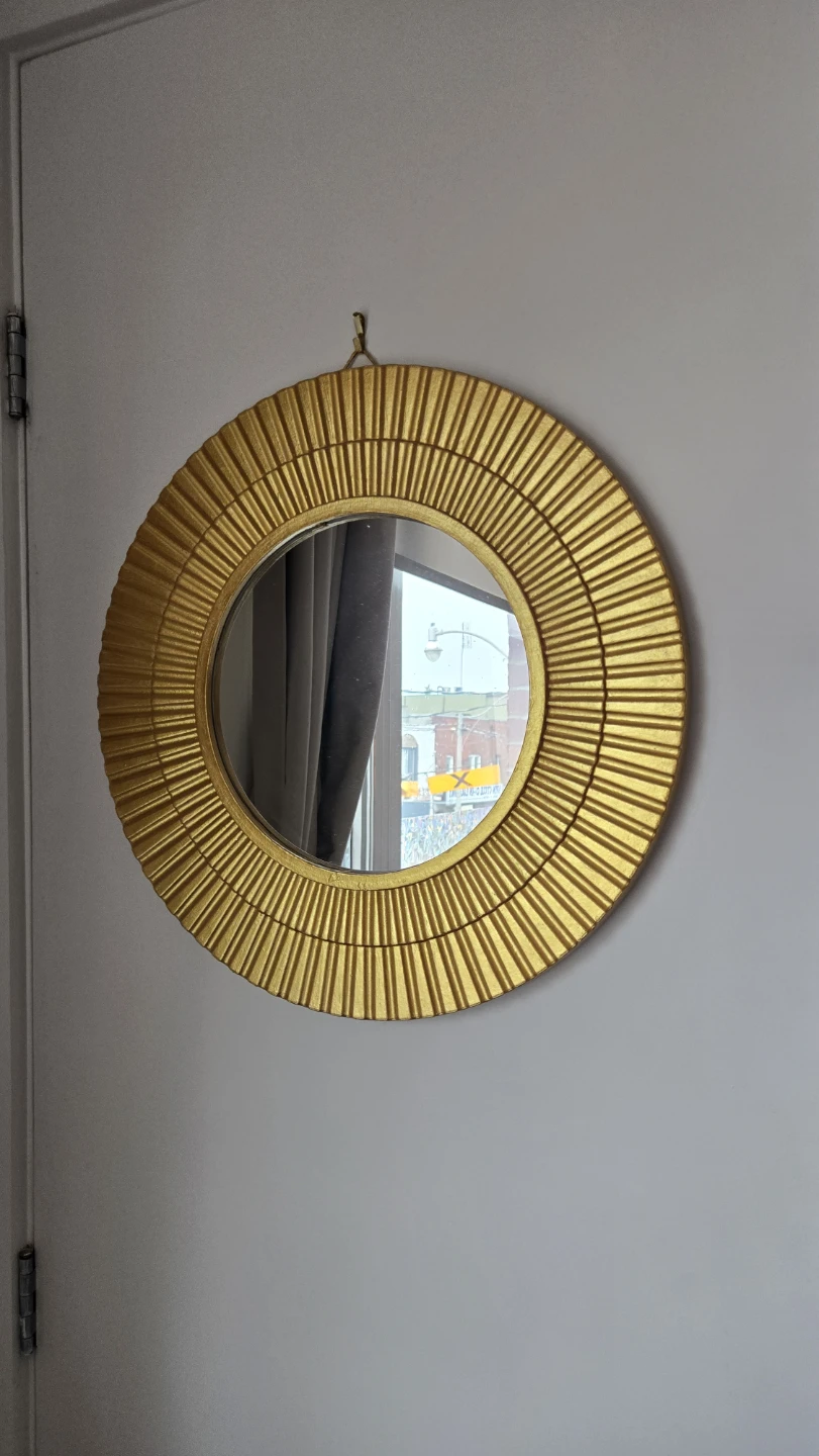 Gold Round Wall Mirror