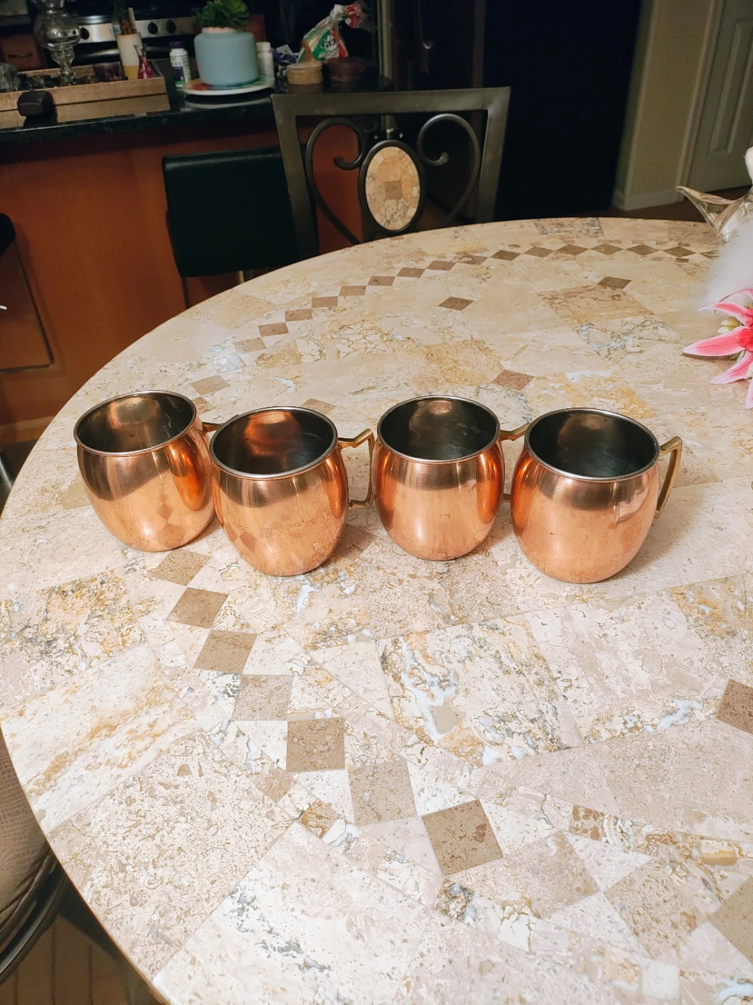 Set of 4 Copper Moscow Mule Mugs