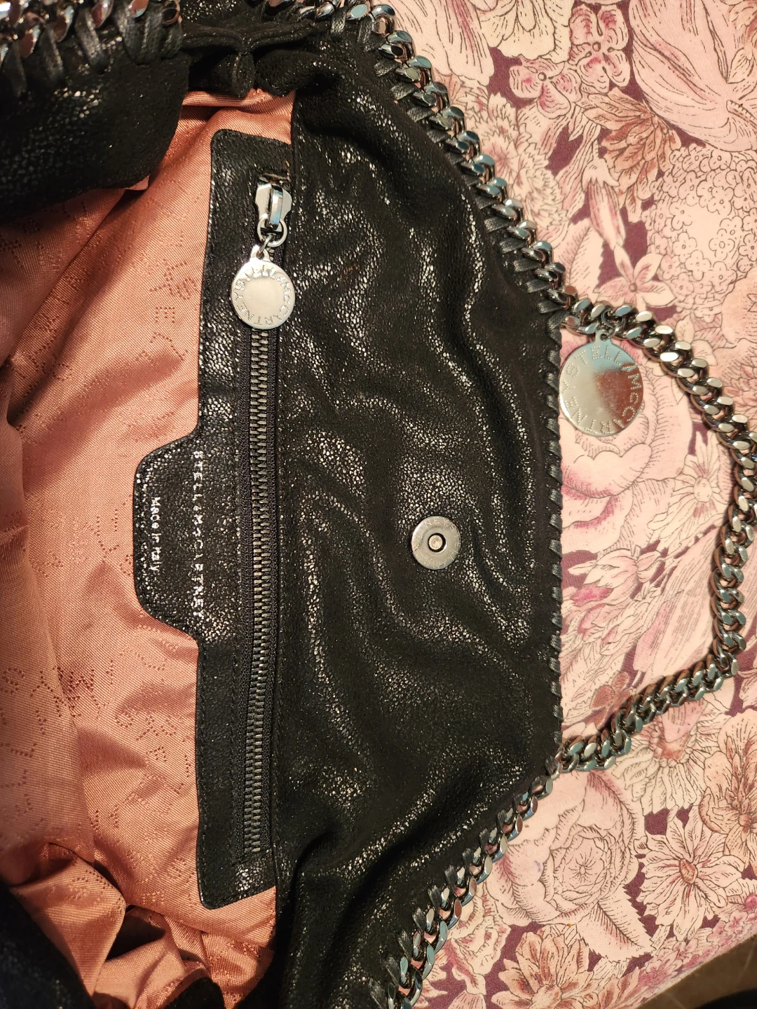 Stella Mccartney Black Falabella Jeweled Fold Over Tote Bag - photo 3