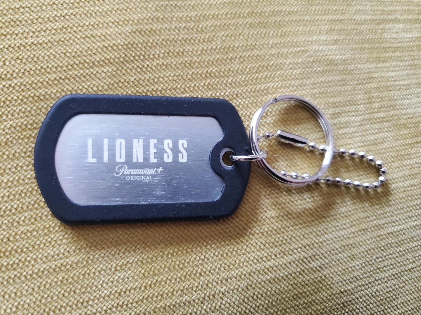 Paramount+ Lioness Original Dog Tag Keychain