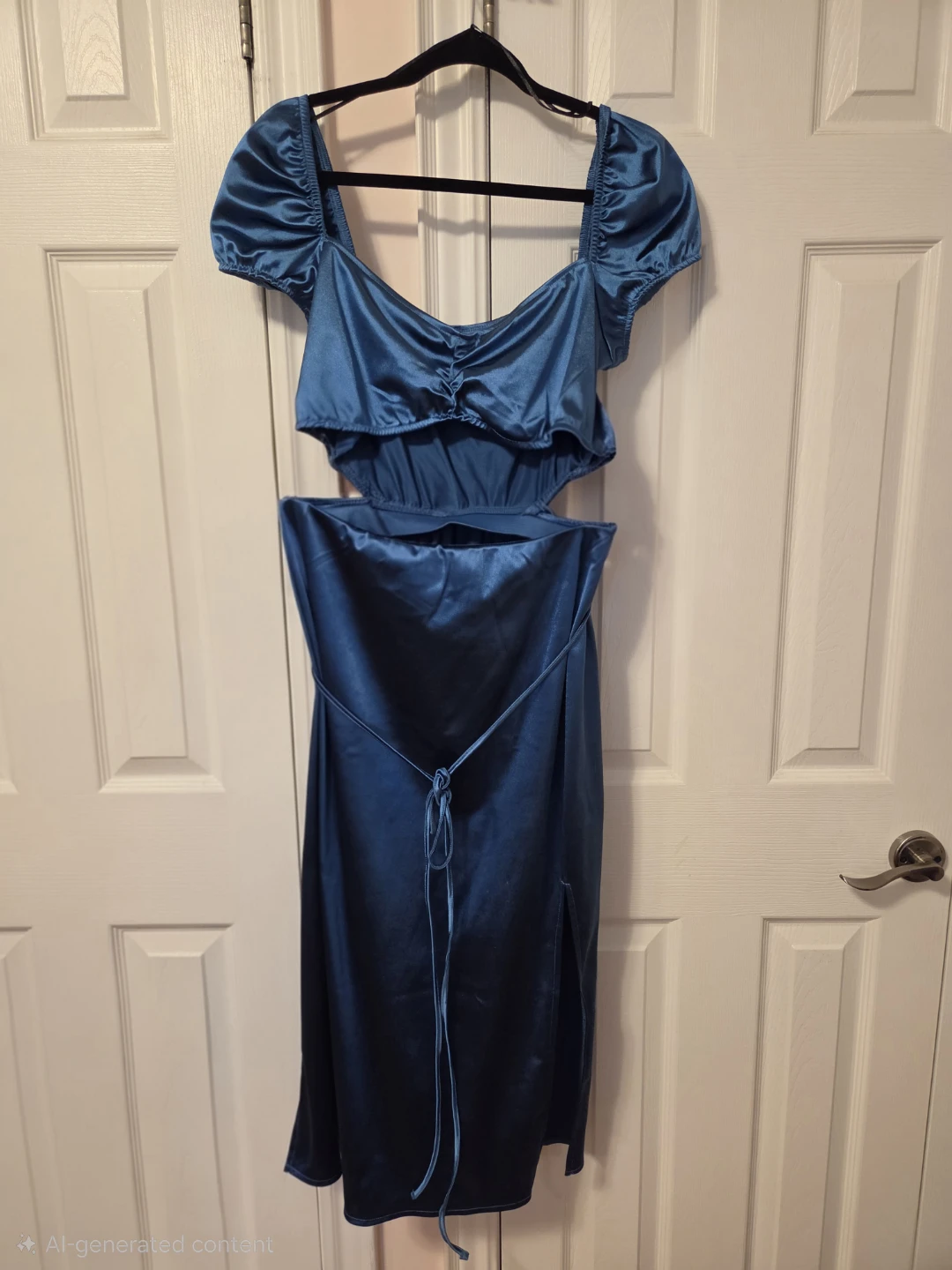 New with Tags Satin Cut-Out Midi Dress