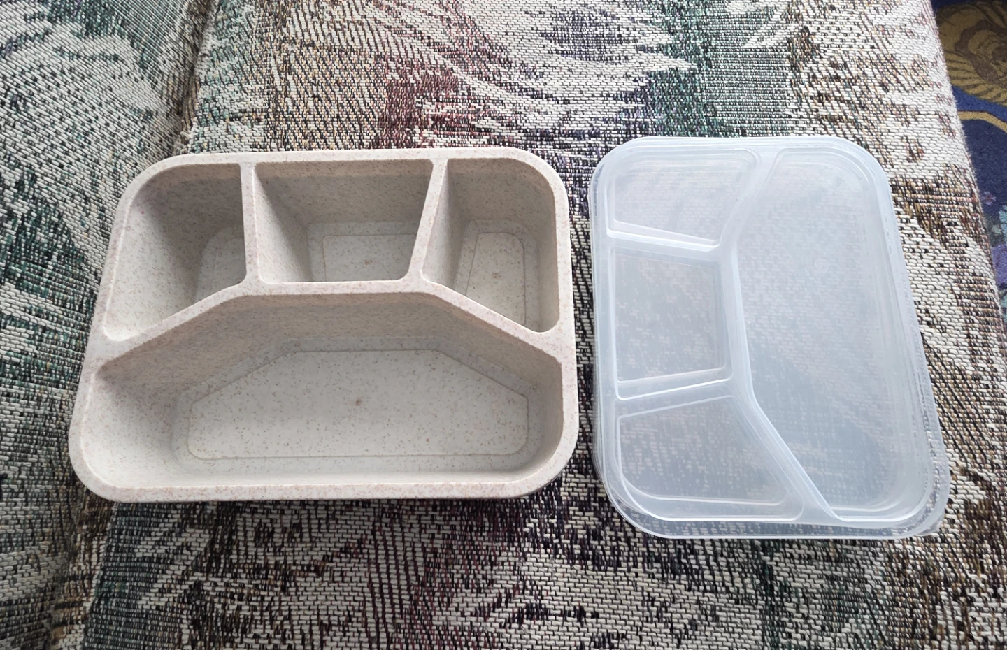 Set of 5 Divided Bento Lunch Boxes with Lids - photo 3