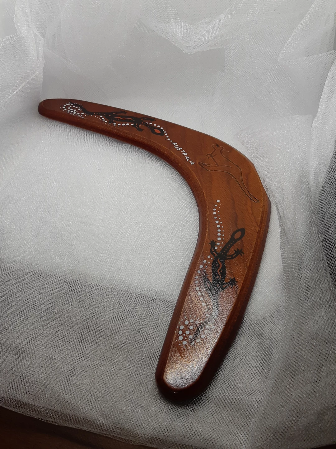 vintage, handmade wooden boomerang from Australia - photo 3