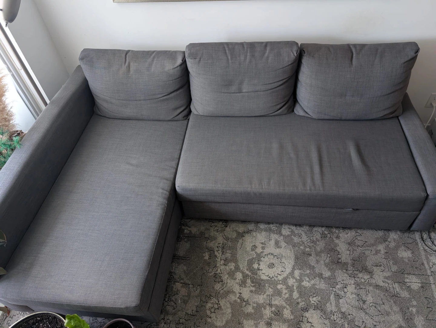 Ikea friheten sofa bed and couch. With storage - photo 2