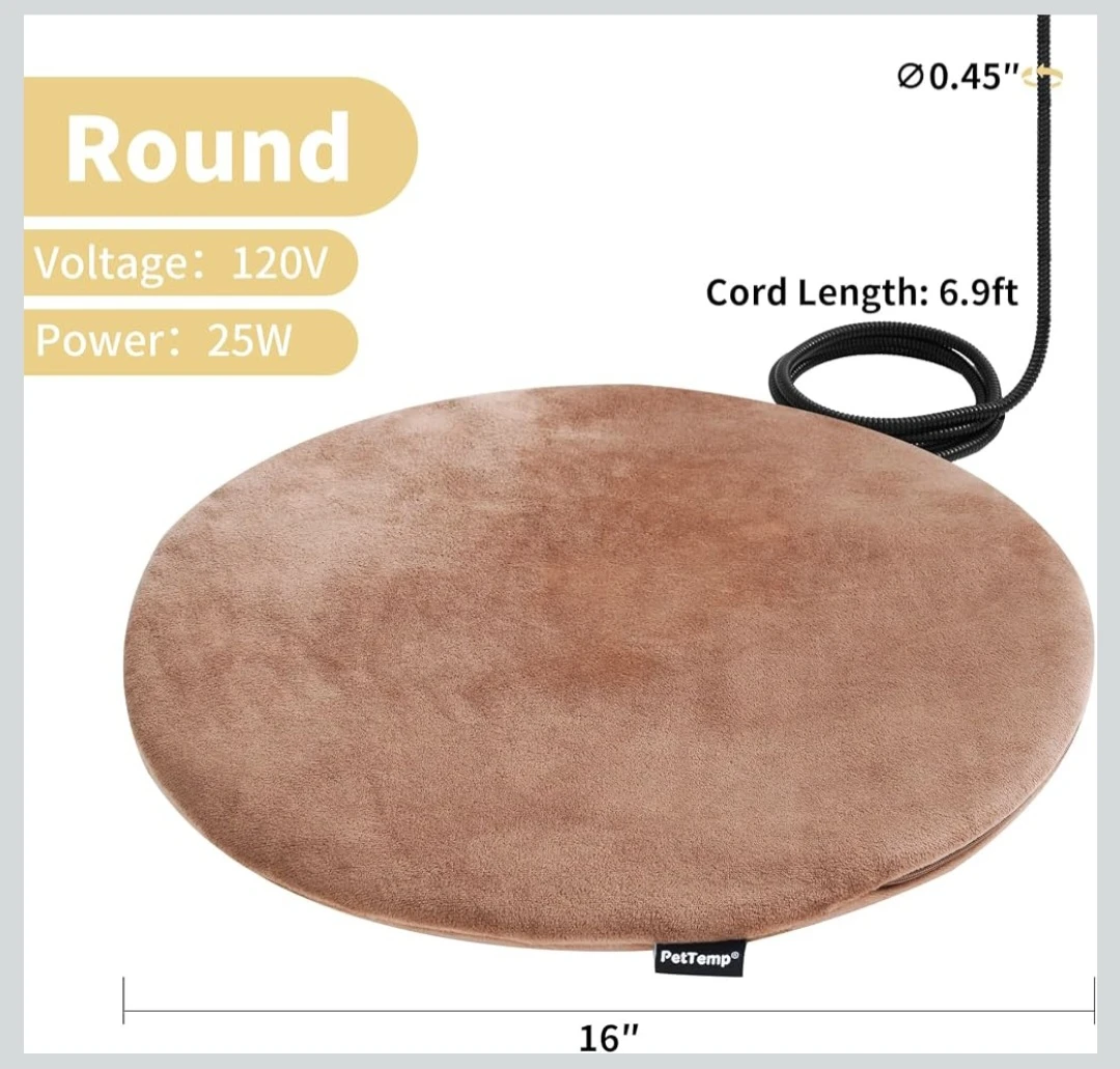 PetTemp Round Pet Heating Pad 16 Inch - photo 5