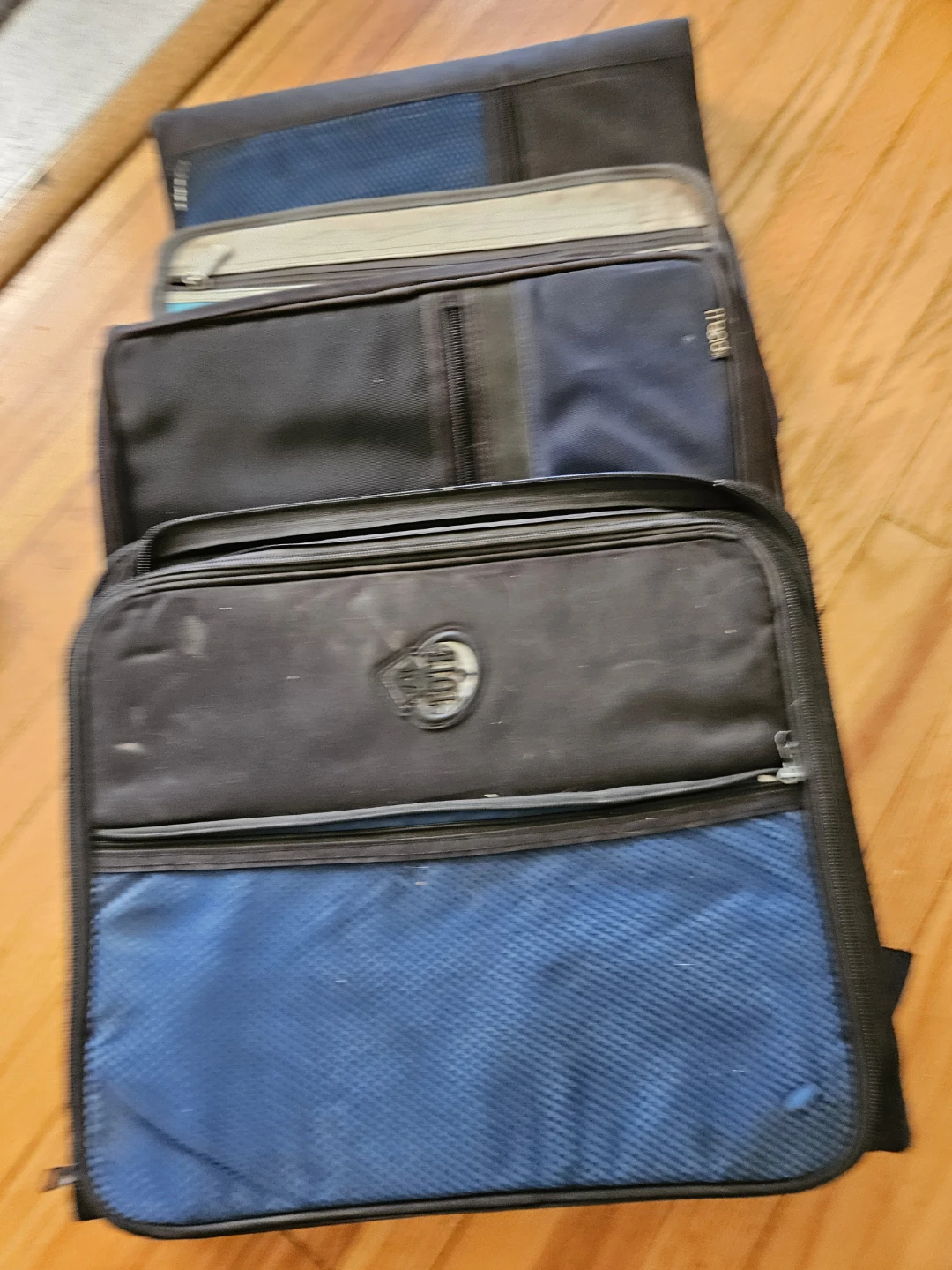 Set of 4 Black and Blue Binders