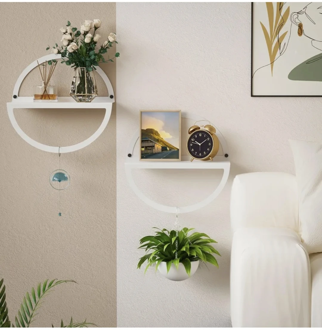 White Floating Shelves (Set of 2) - photo 4