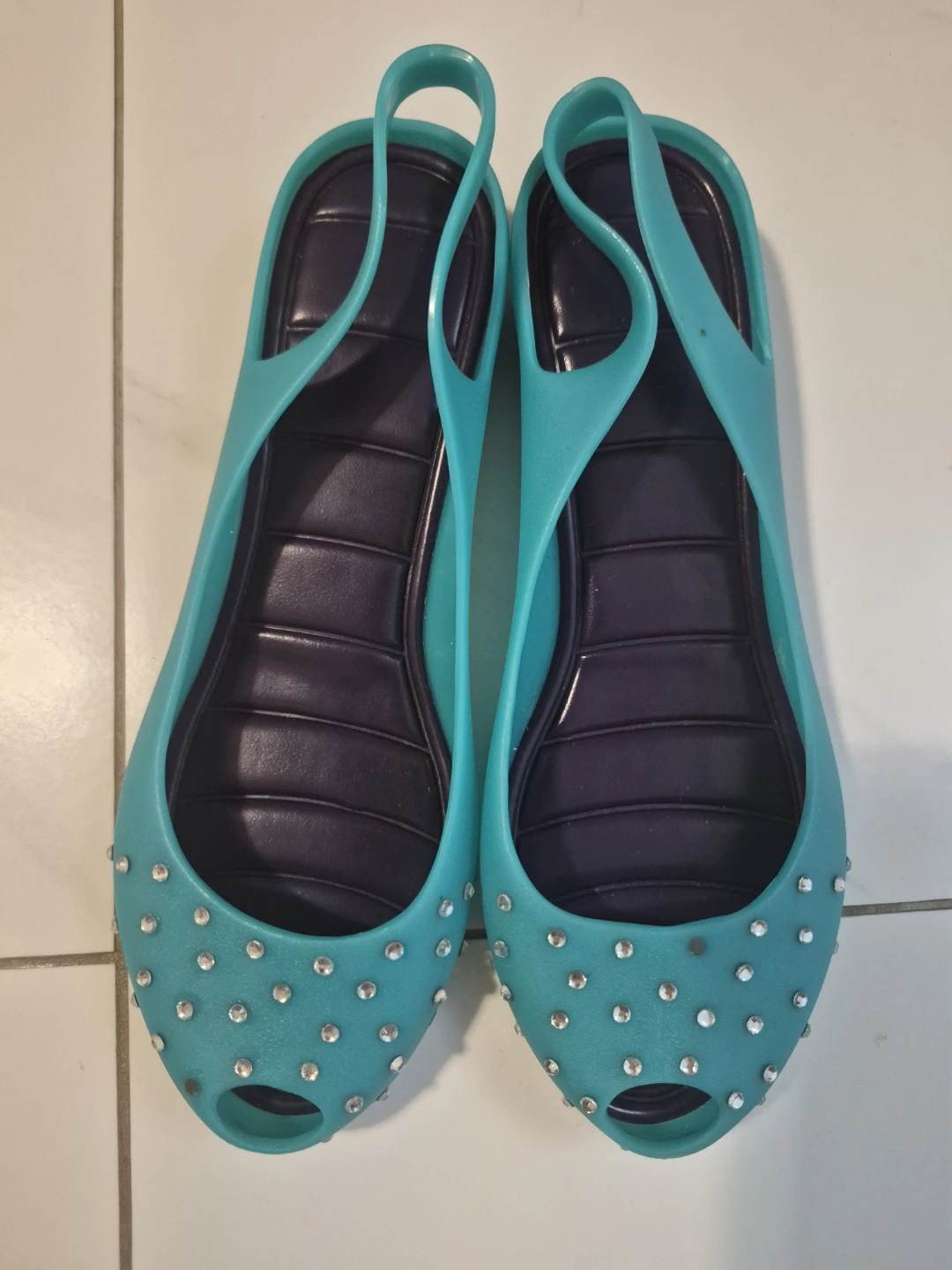 NEW Jelly Flats with Rhinestones Size 6 - photo 2